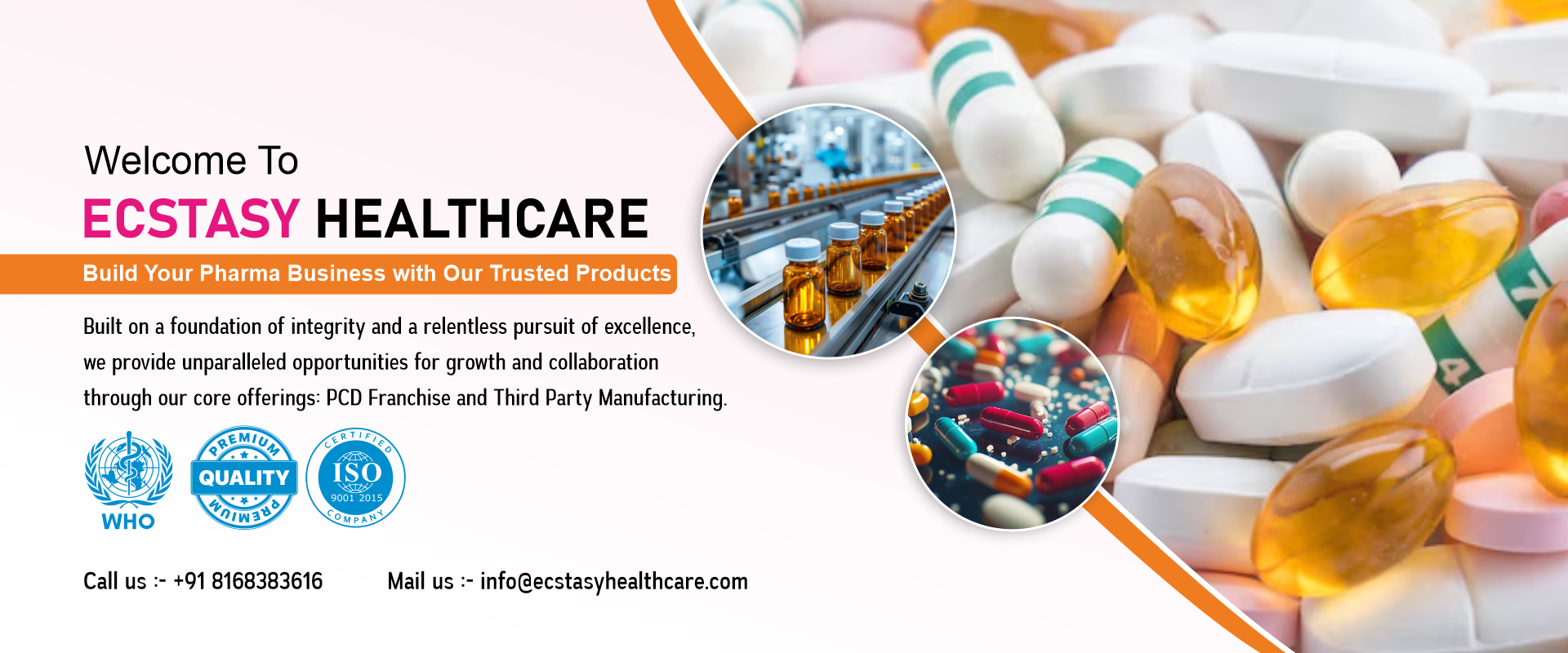 Ecstasy Healthcare Banner